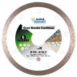 Diamond Blade Gres Continuous Rim 115 mm