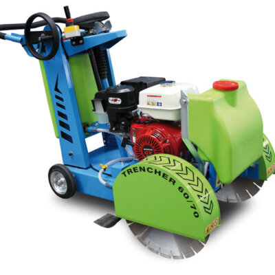 Trencher concrete saw machine